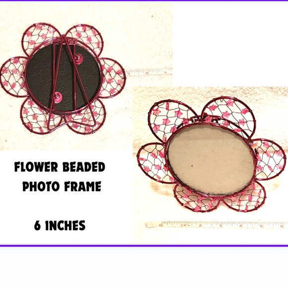 🟩🔥💜2 ITEMS💜BEADED PHOTO FRAME & HEART BOX - Picture 3 of 3